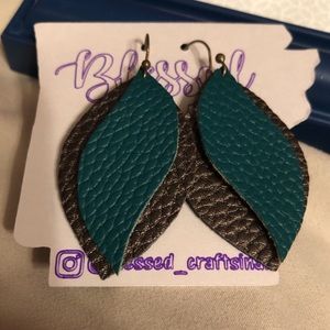 Faux leather earrings